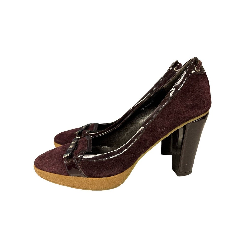 90s Y2K United Colors of Benetton Suede Heels With Rubber Platform‎ Size 38 US 7